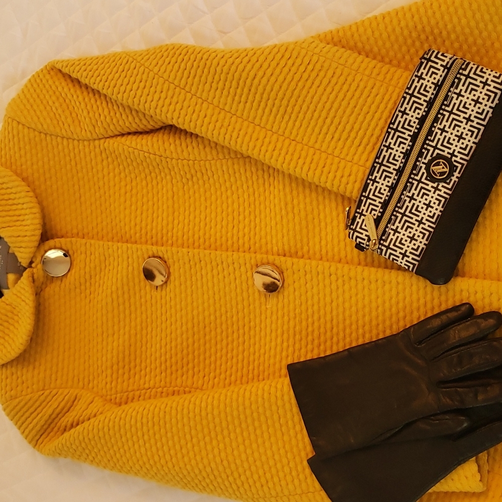 Ann Taylor 2P Mustard Coat